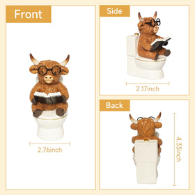 YeehaWhoo Highland Cow book scene creates cozy desk display