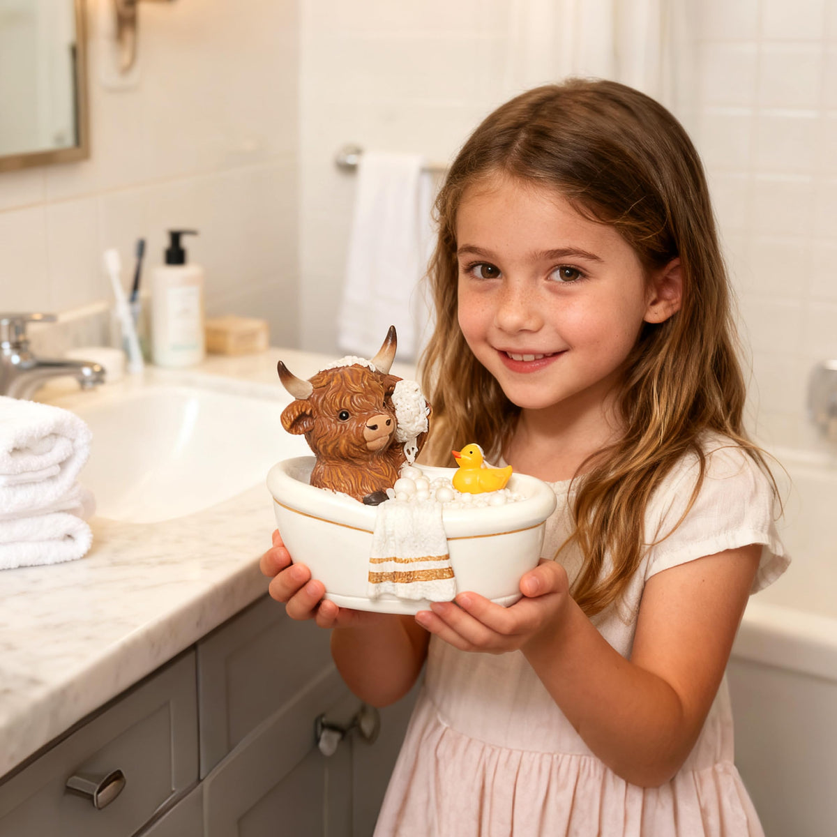YeehaWhoo Highland Cow toilet paper moment for farmhouse whimsy