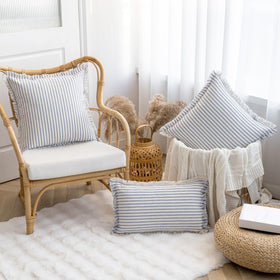 YEENAASY cotton-polyester pillow cover shows soft texture and durability