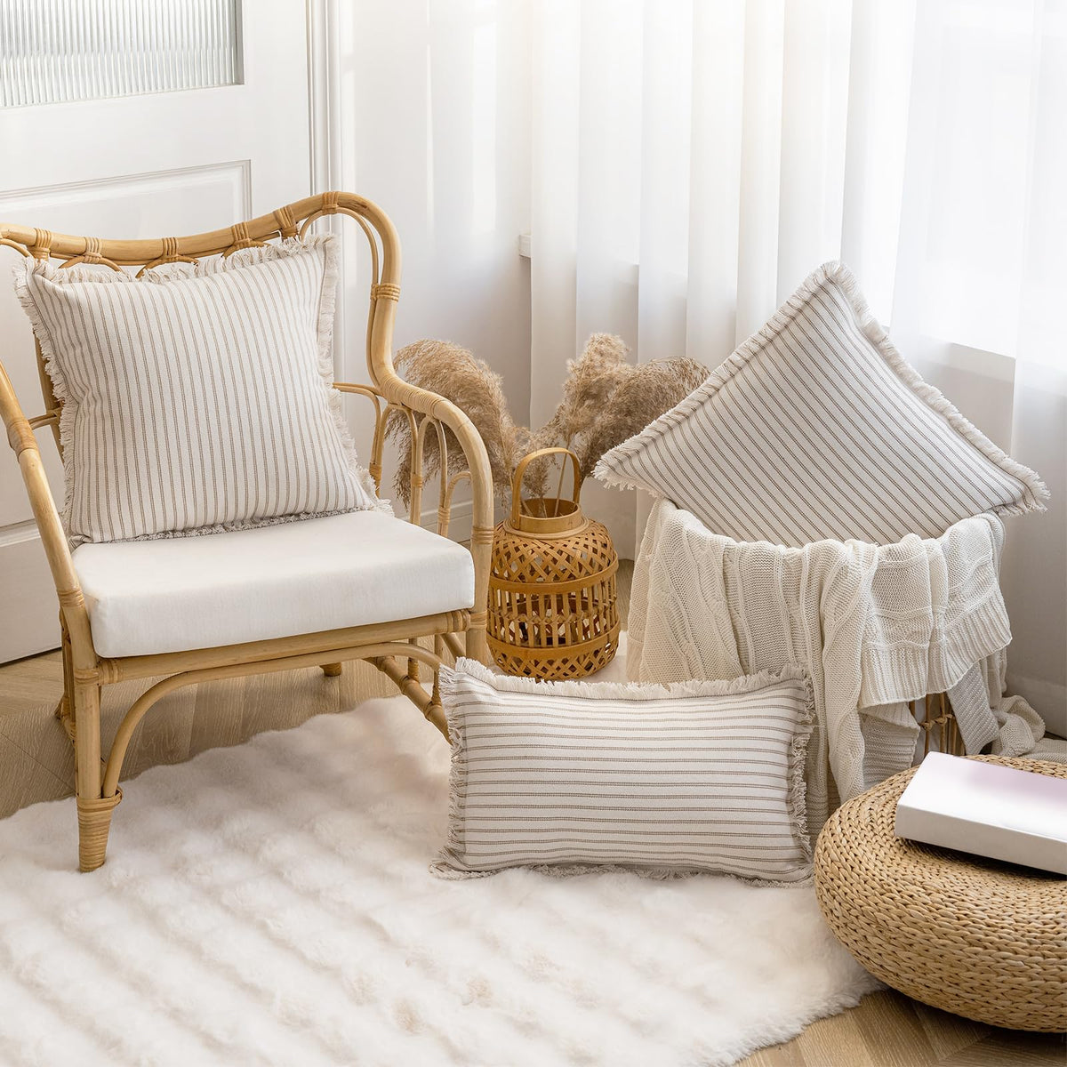 YEENAASY neutral khaki fits modern and boho living room styles