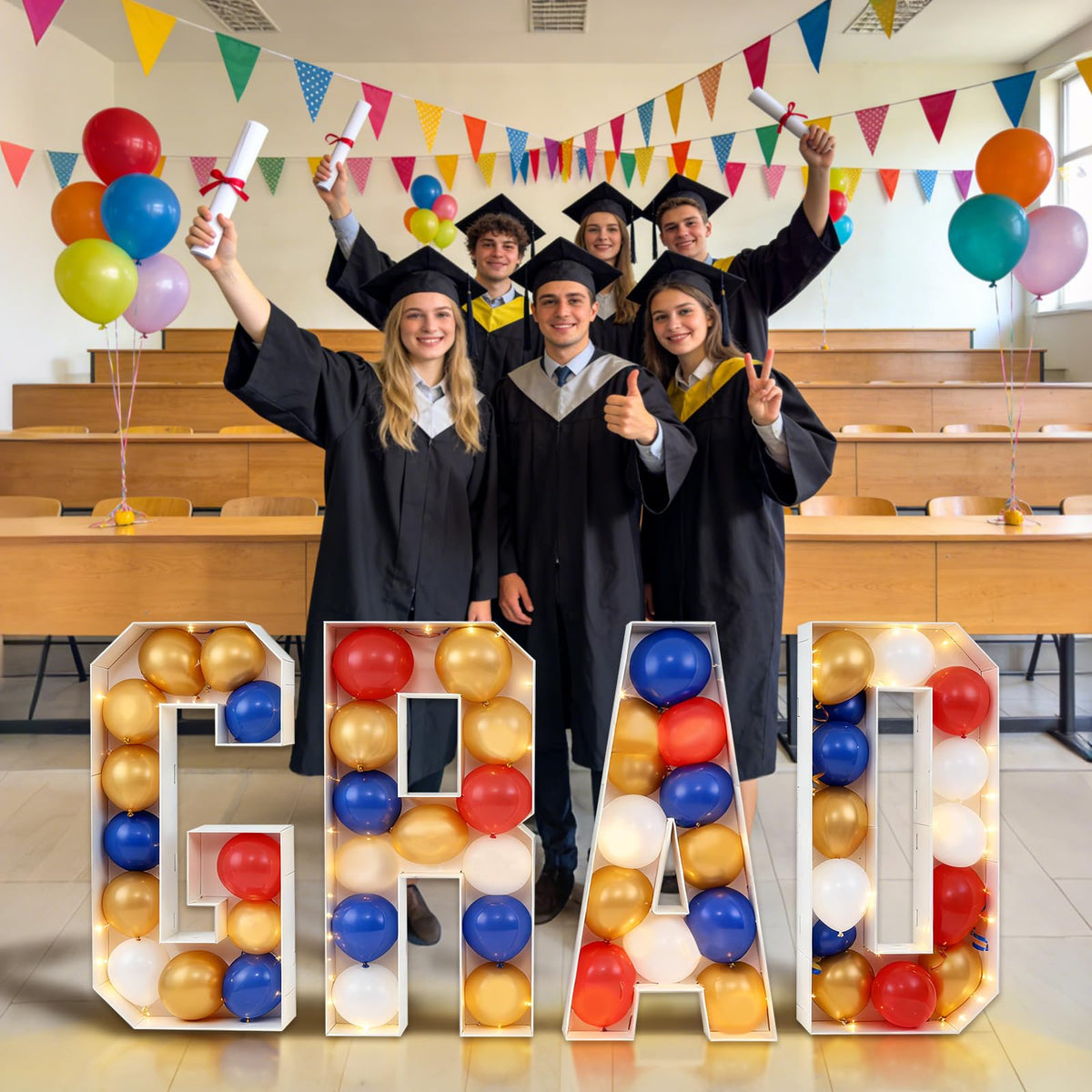 Yeenuo customizable lighting decor lets you match school colors and themes.