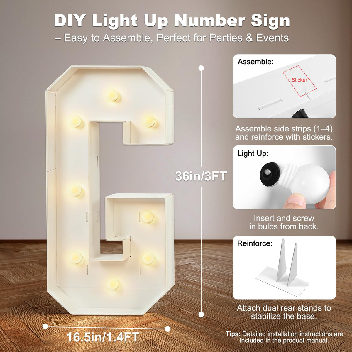Yeenuo DIY foam board marquee for sturdy indoor or outdoor displays.