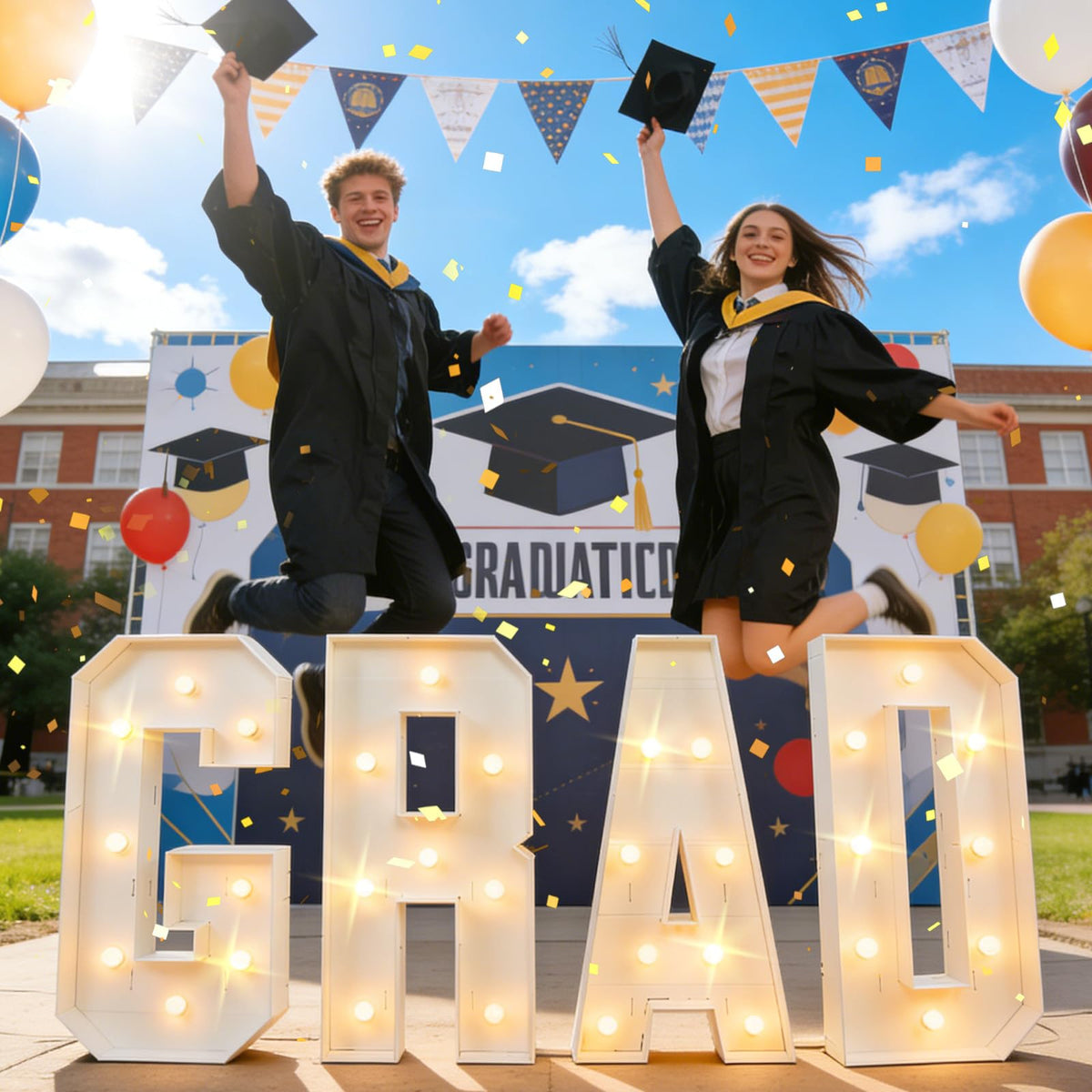 Yeenuo versatile party letters support back-to-school and milestone celebrations.