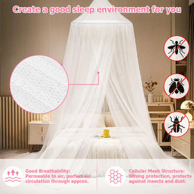 YEERSWAG bed canopy fits twin to king beds, elevating room decor.