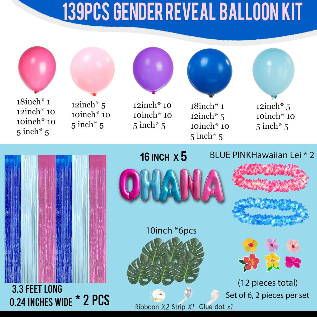 Yeewaka flower stickers decorate balloons or cards with tropical charm.