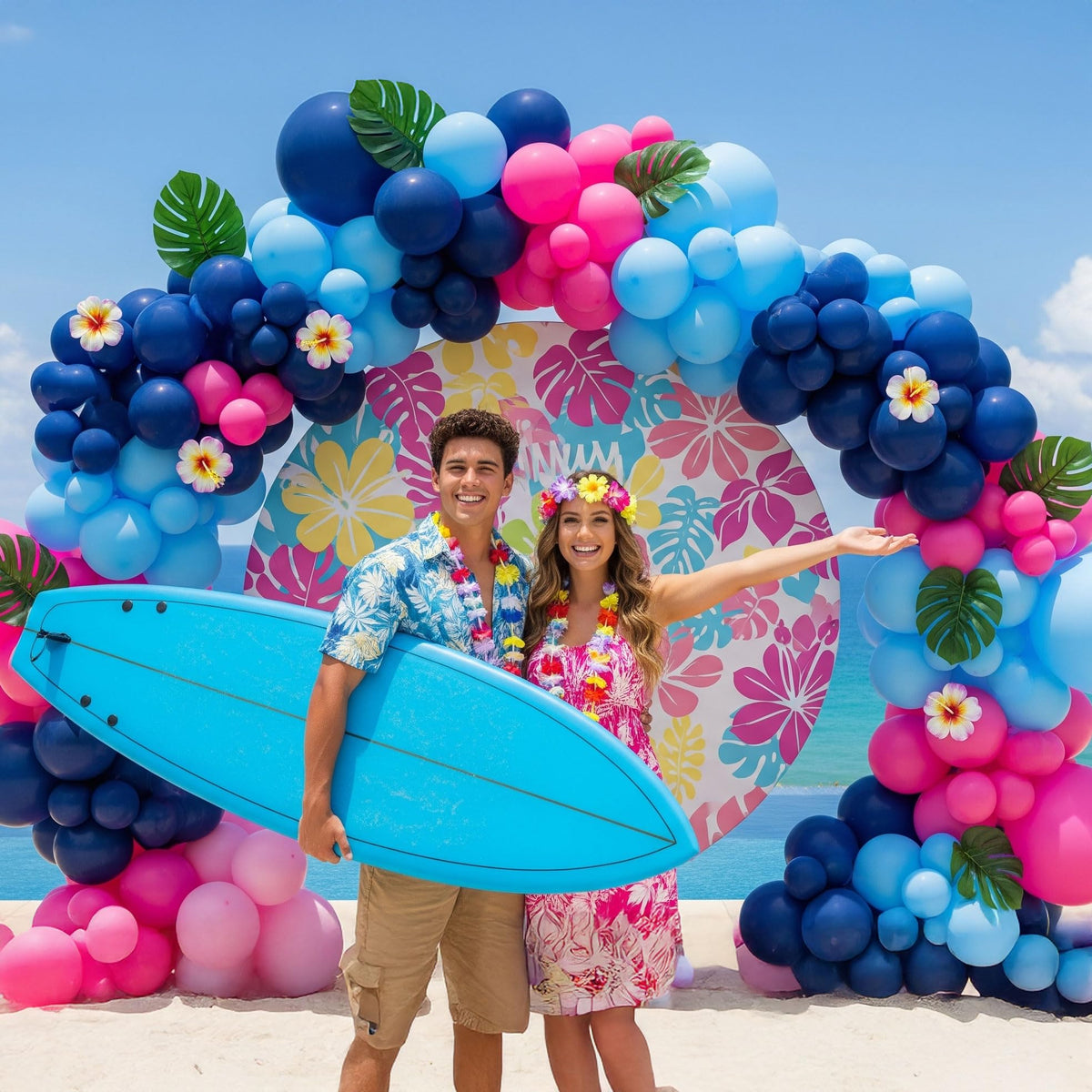 yeewaka Hawaii backdrop hanging setup enables quick, elegant decor