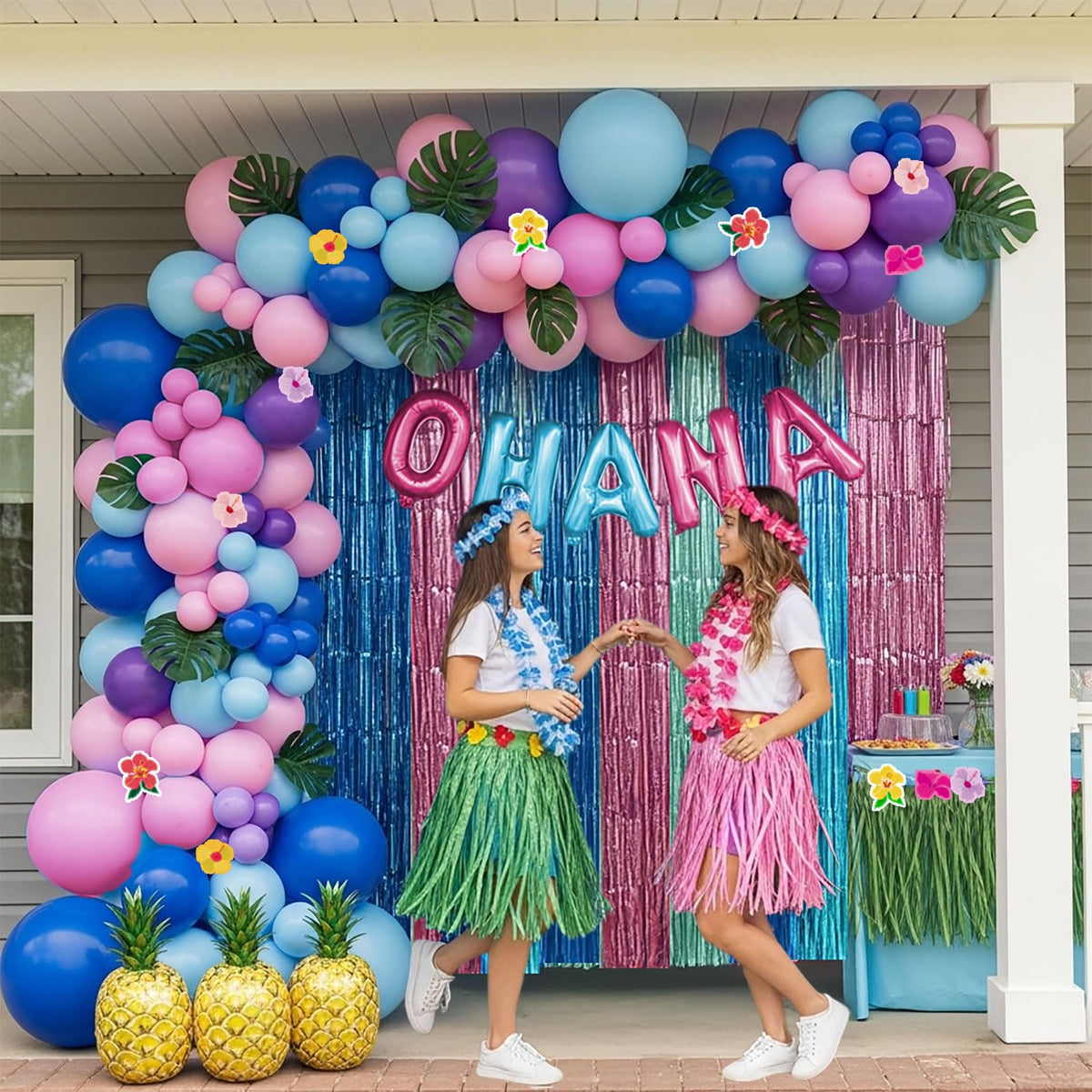 Yeewaka Hawaiian leis add bright color accents and island flair.
