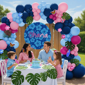 yeewaka hot pink and blue balloon garland creates vibrant, photo-ready decor