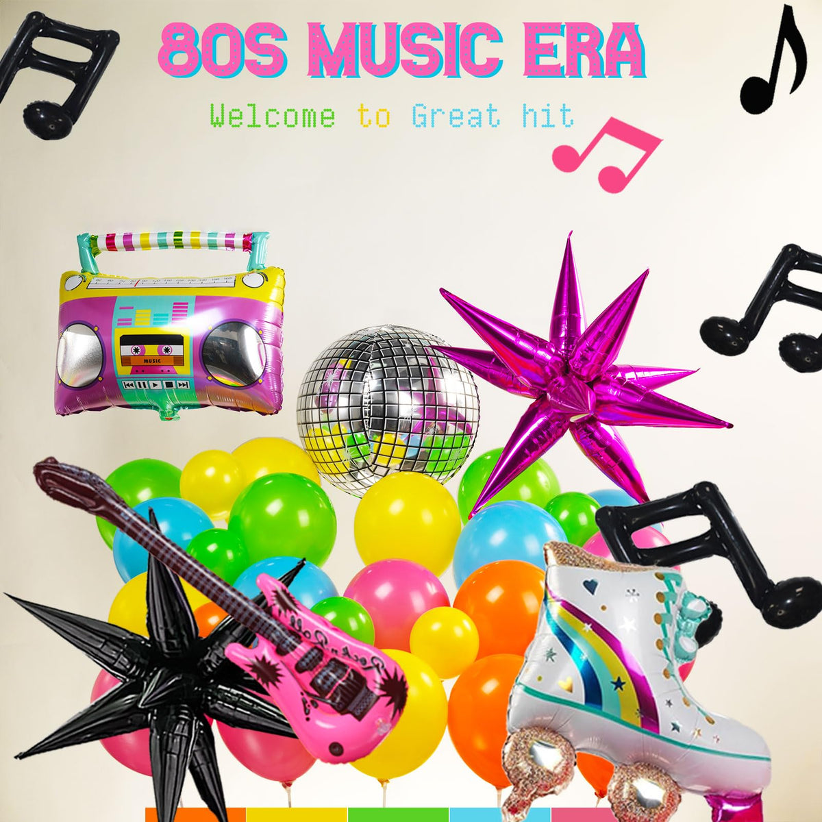 Yeewaka musical note balloons evoke retro vibes for memorable moments