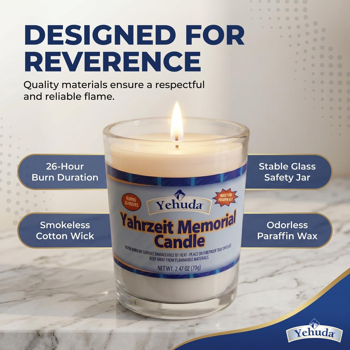 Yehuda emergency light source candle ideal during blackouts and storms.