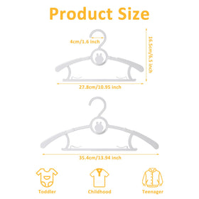 YeJieYJ adjustable 11-14 inch hanger adapts from newborn to toddler