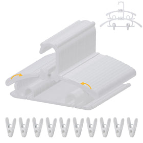 YeJieYJ baby hangers with 16 clips showing adjustable length for growing kids' wardrobes