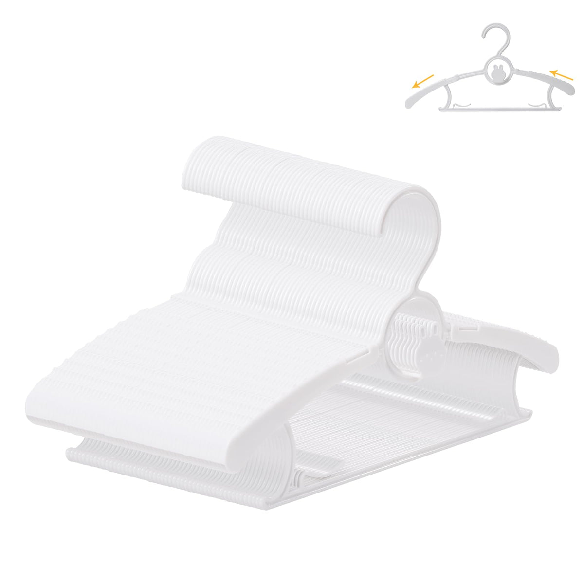 YeJieYJ 50-pack baby hangers stackable for compact closet organization