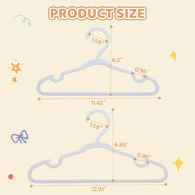 YeJieYJ child hanger, 12.91in to accommodate longer garments.