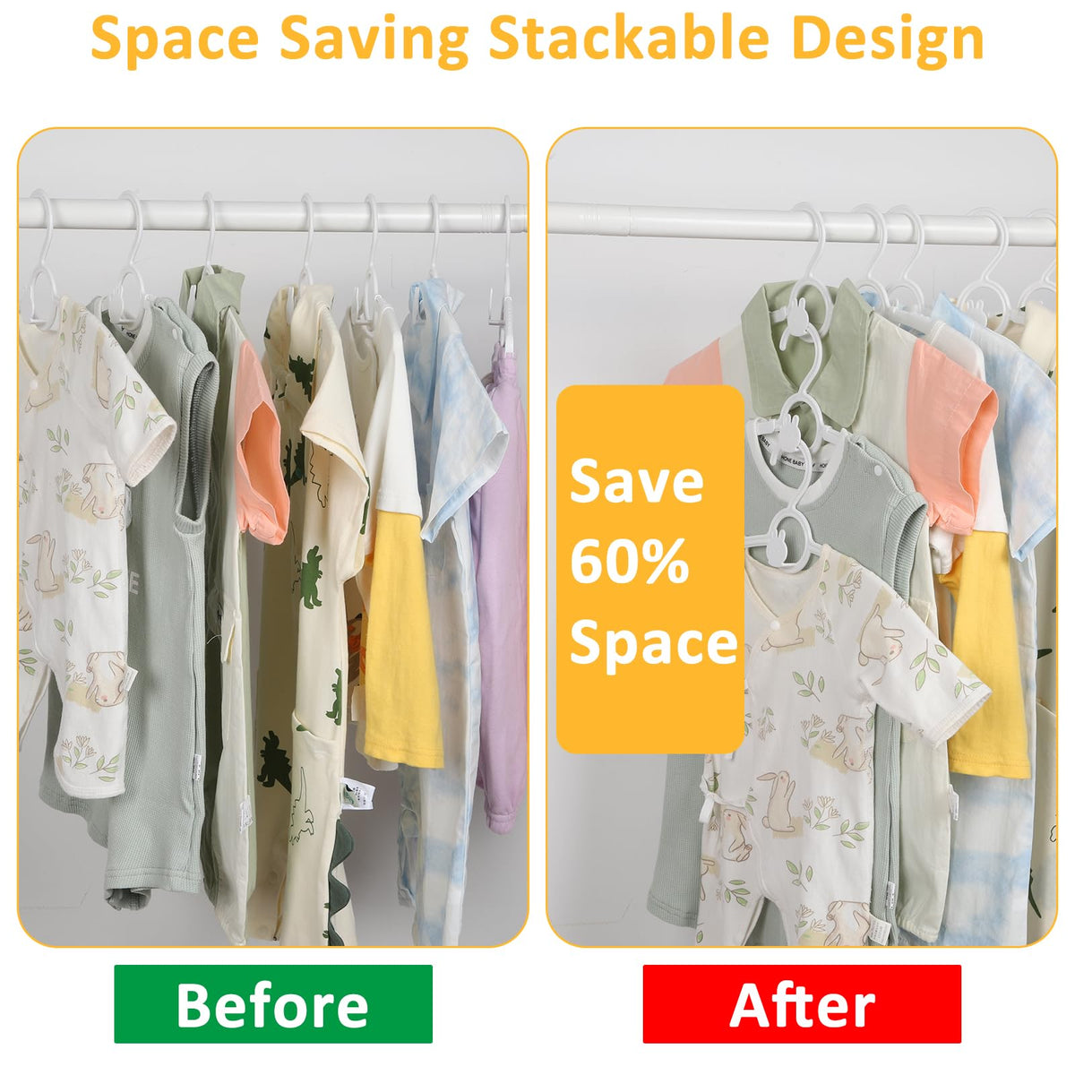 YeJieYJ space-saving closet hangers help maximize wardrobe space