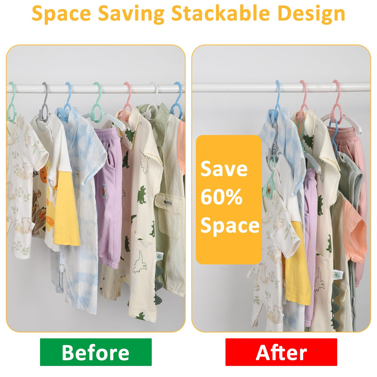 YeJieYJ stackable closet hangers maximize space and simplify dressing