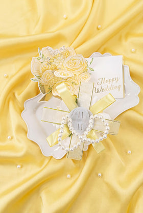Yelinart coordinated floral set for prom or wedding attire.