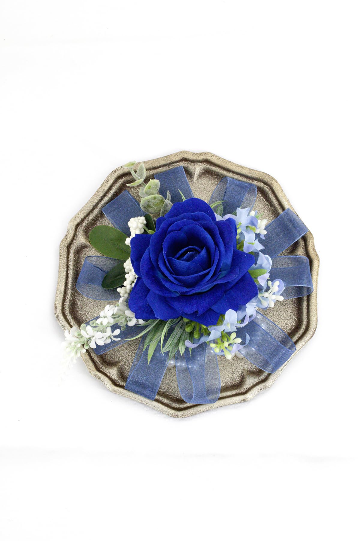 Yelinart wrist corsage wrap with ribbon delivers polished detail.