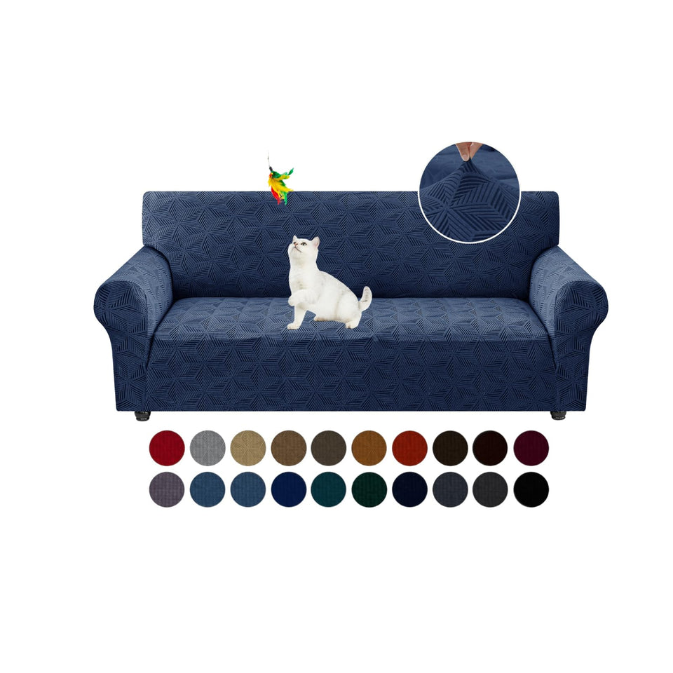 YEMYHOM couch cover with triangle pattern adds modern style and protection