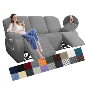 YEMYHOM machine-washable recliner cover for simple cleaning.