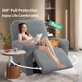 YEMYHOM recliner slipcover featuring elastic bottom for secure fit and spill protection.