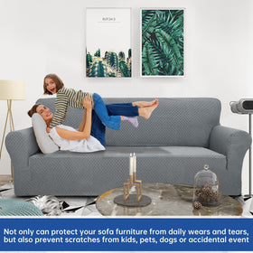 YEMYHOM slipcover includes anti-slip foam rods to stay in place