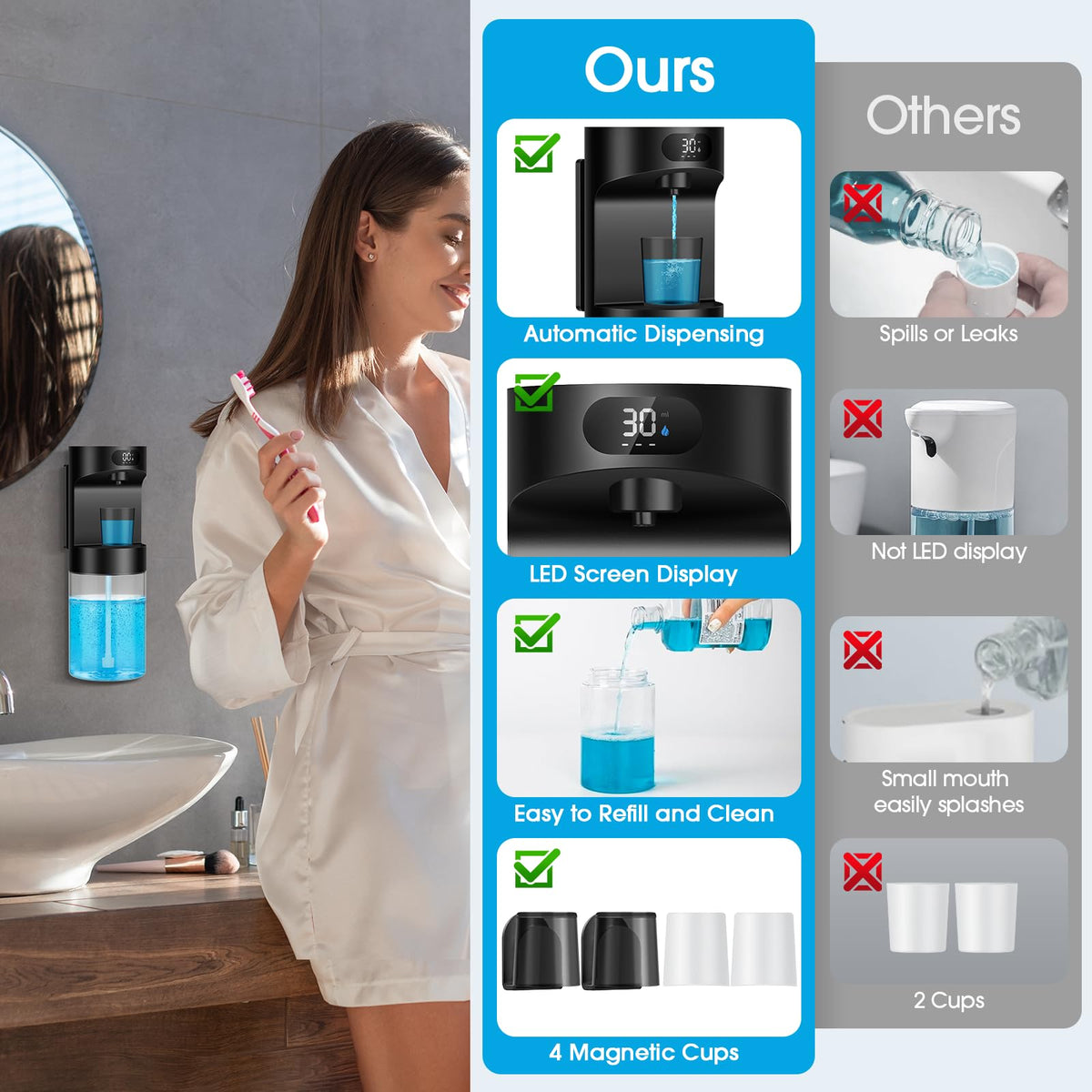 YenLove four magnetic cups support a busy family's routine.
