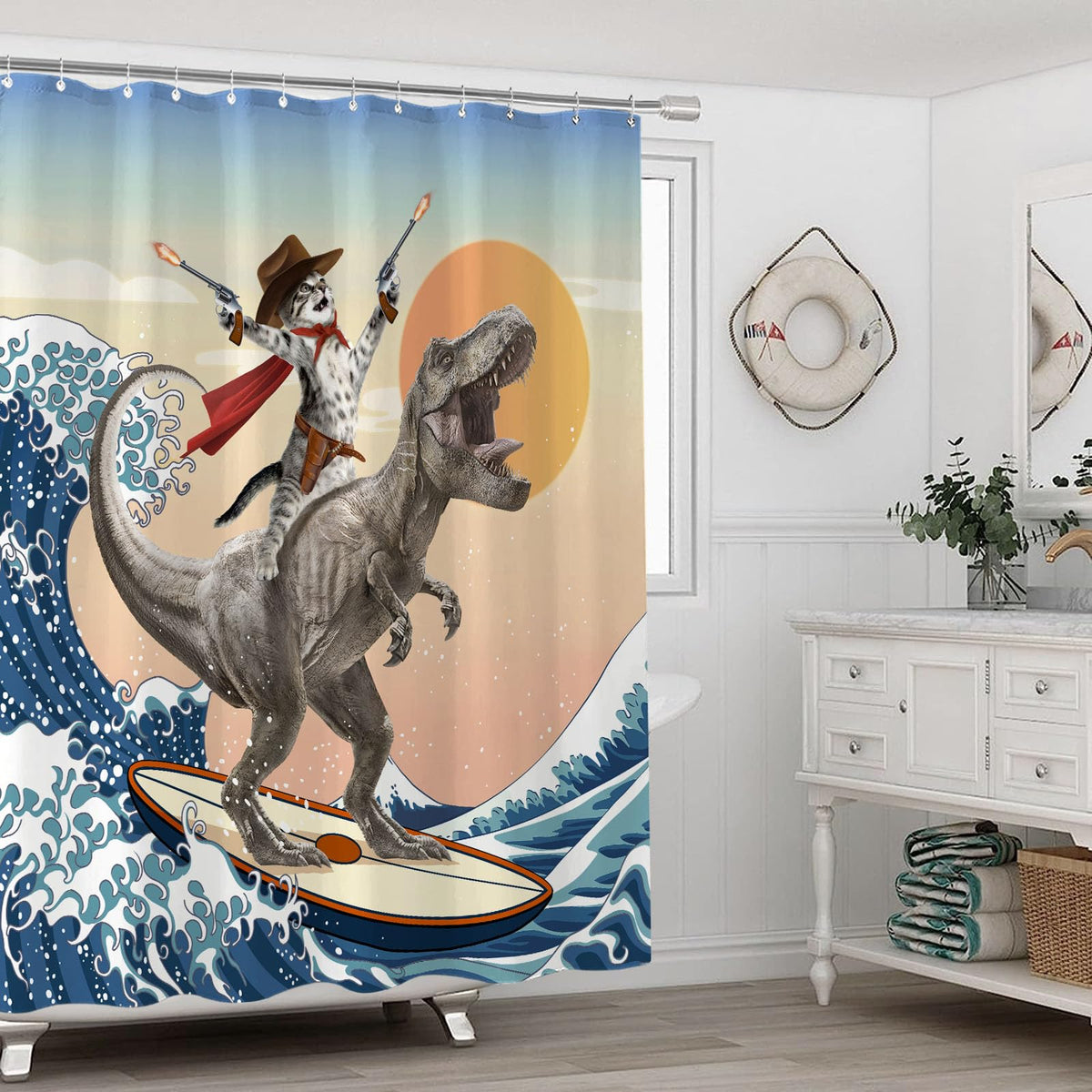 Yeoiat 72x72 standard curtain fits most baths