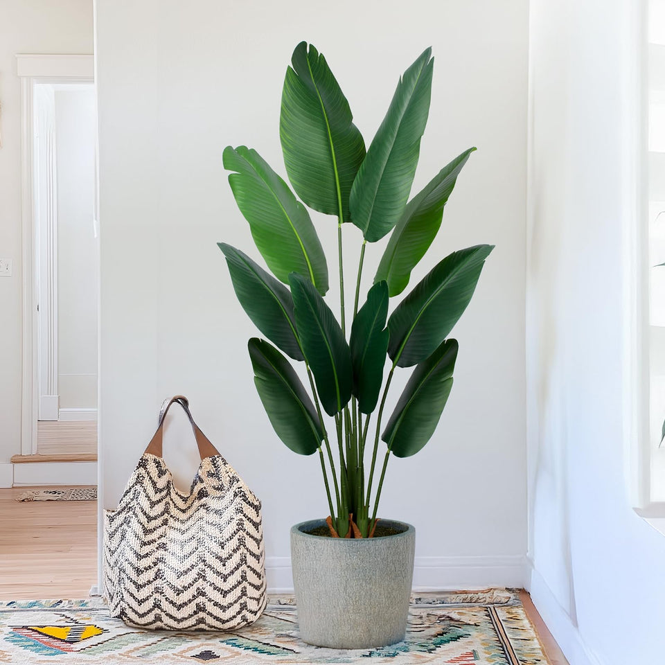 Yepdin Bird of Paradise artificial plant full view for vibrant indoor decor