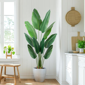 Yepdin Bird of Paradise artificial plant in office decor setup