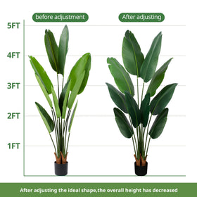 Yepdin Bird of Paradise artificial plant tall trunk texture for lifelike look