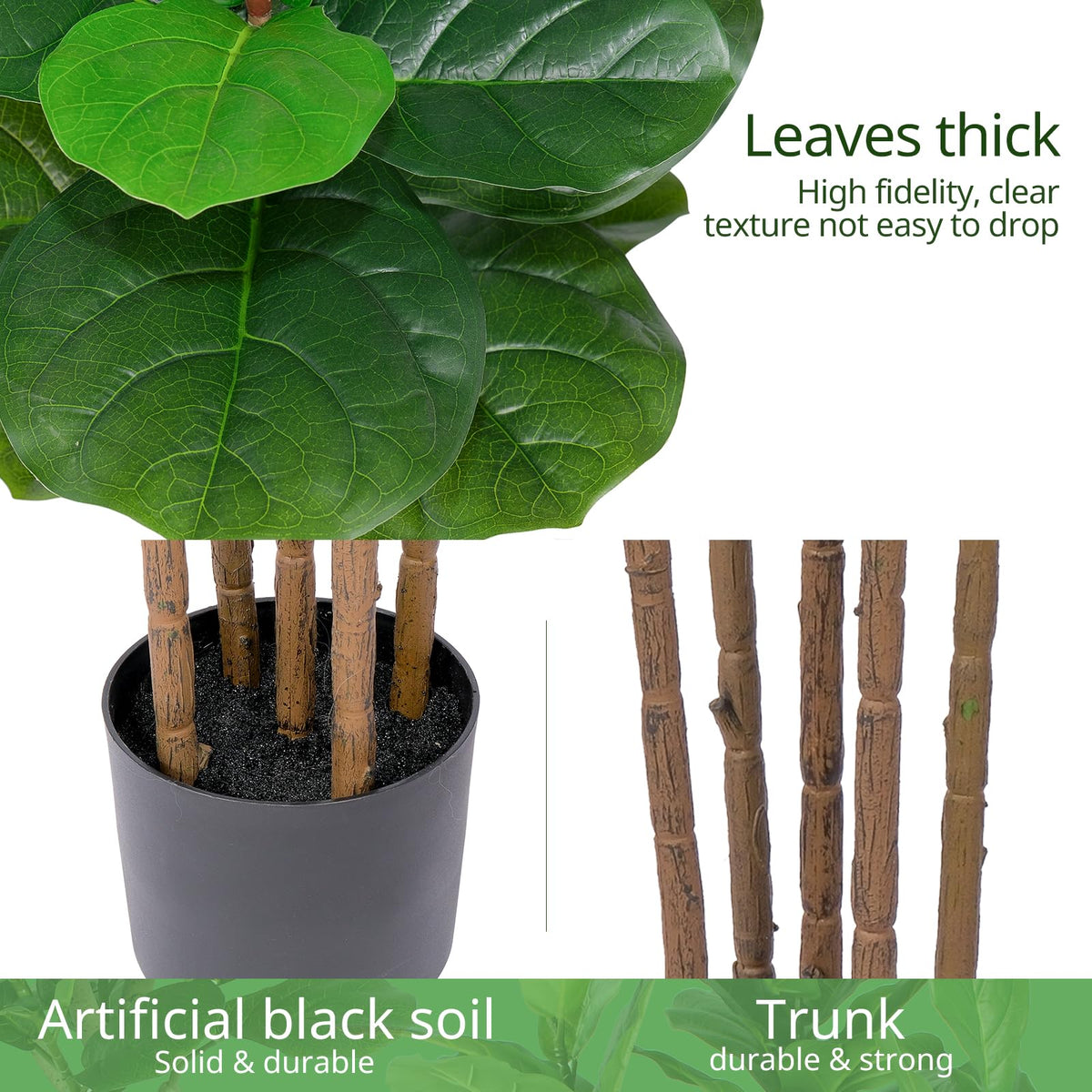 Yepdin easy-clean artificial plant for quick refreshing spaces.