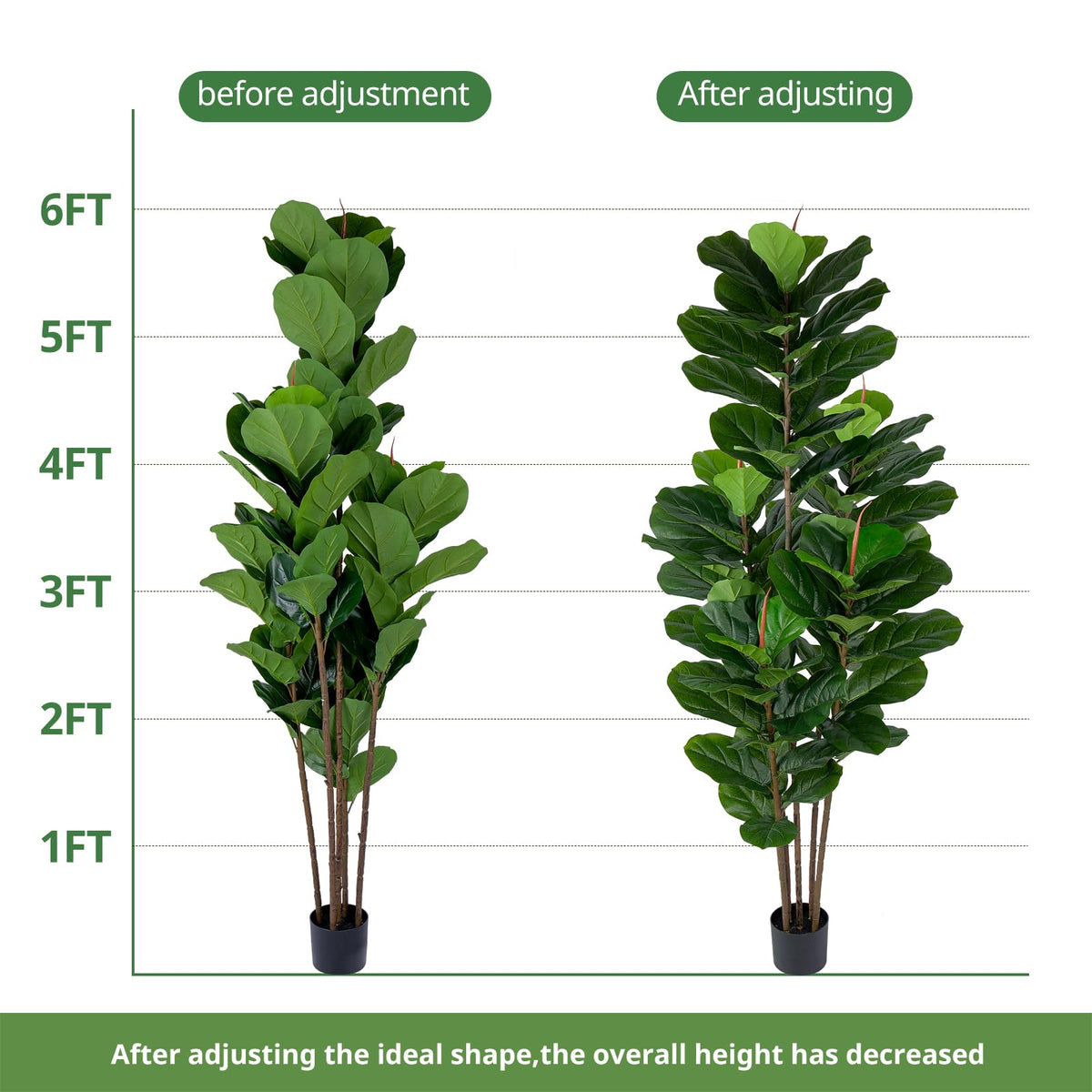 Yepdin lifelike artificial plant for easy, low maintenance home decor.