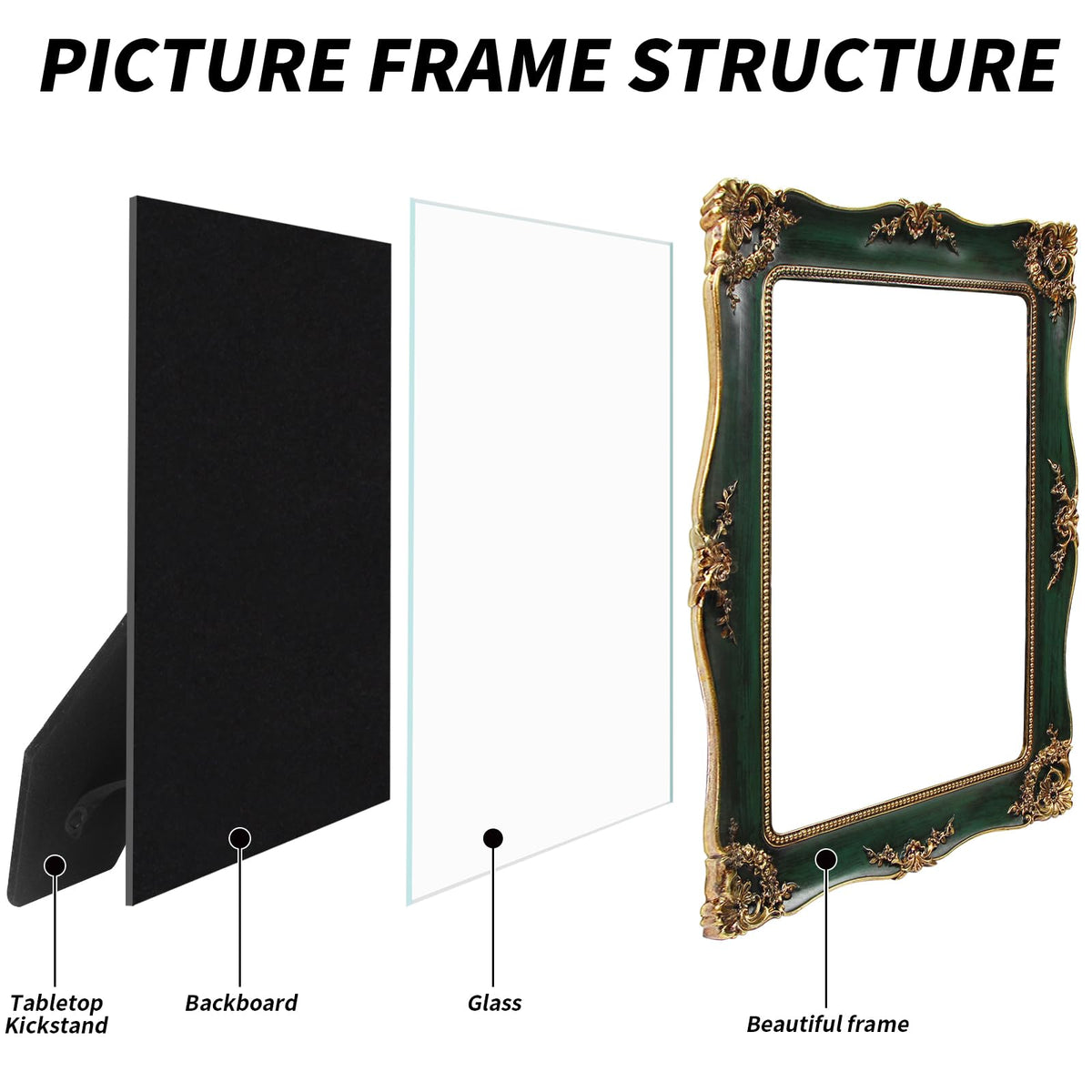 YEPOTUE Vintage Frame: gift-ready for anniversaries, weddings, and celebrations.