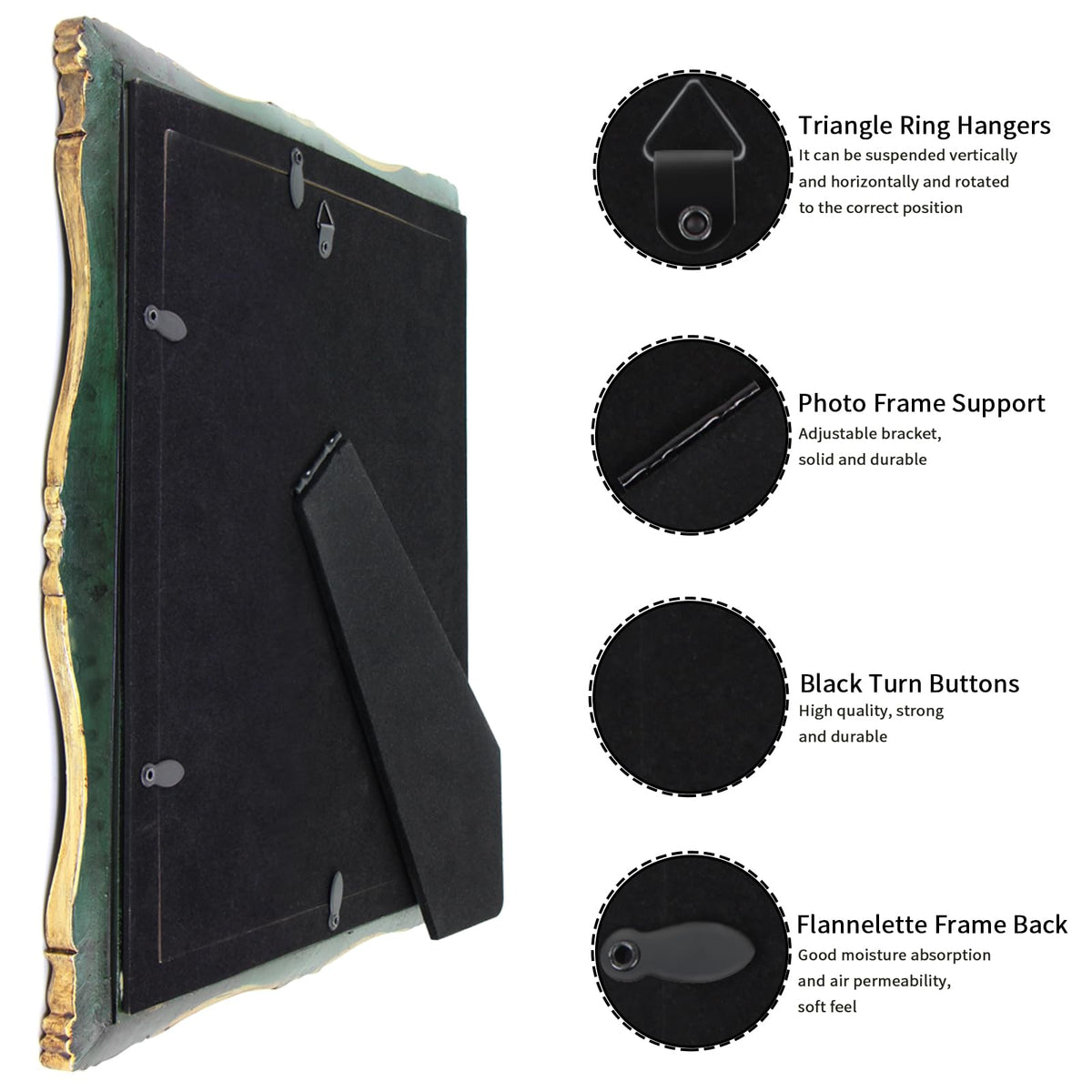 YEPOTUE Vintage Frame: wall display option to save space and elevate décor.