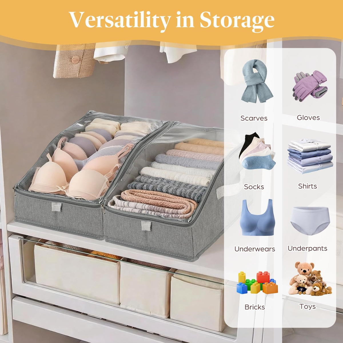 yeria odorless, durable design uses non-woven fabric to keep gear fresh.