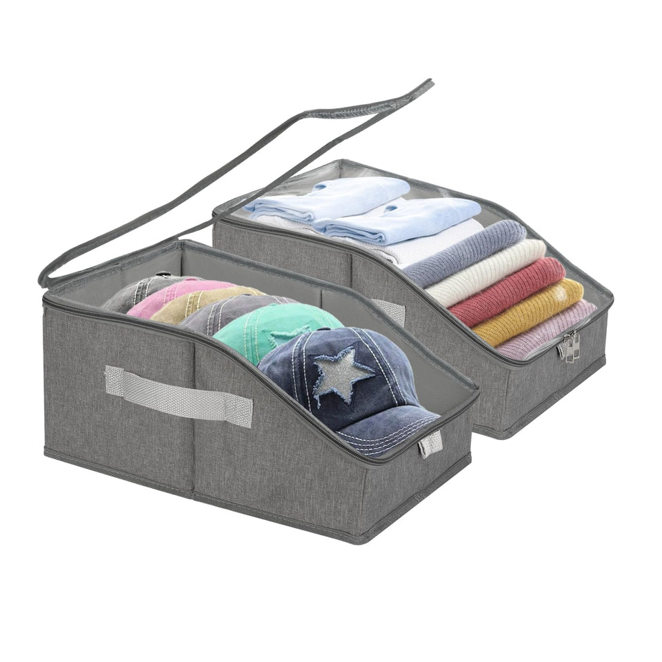 yeria stackable hat organizer demonstrates a 24-capacity stack for a tidy closet.