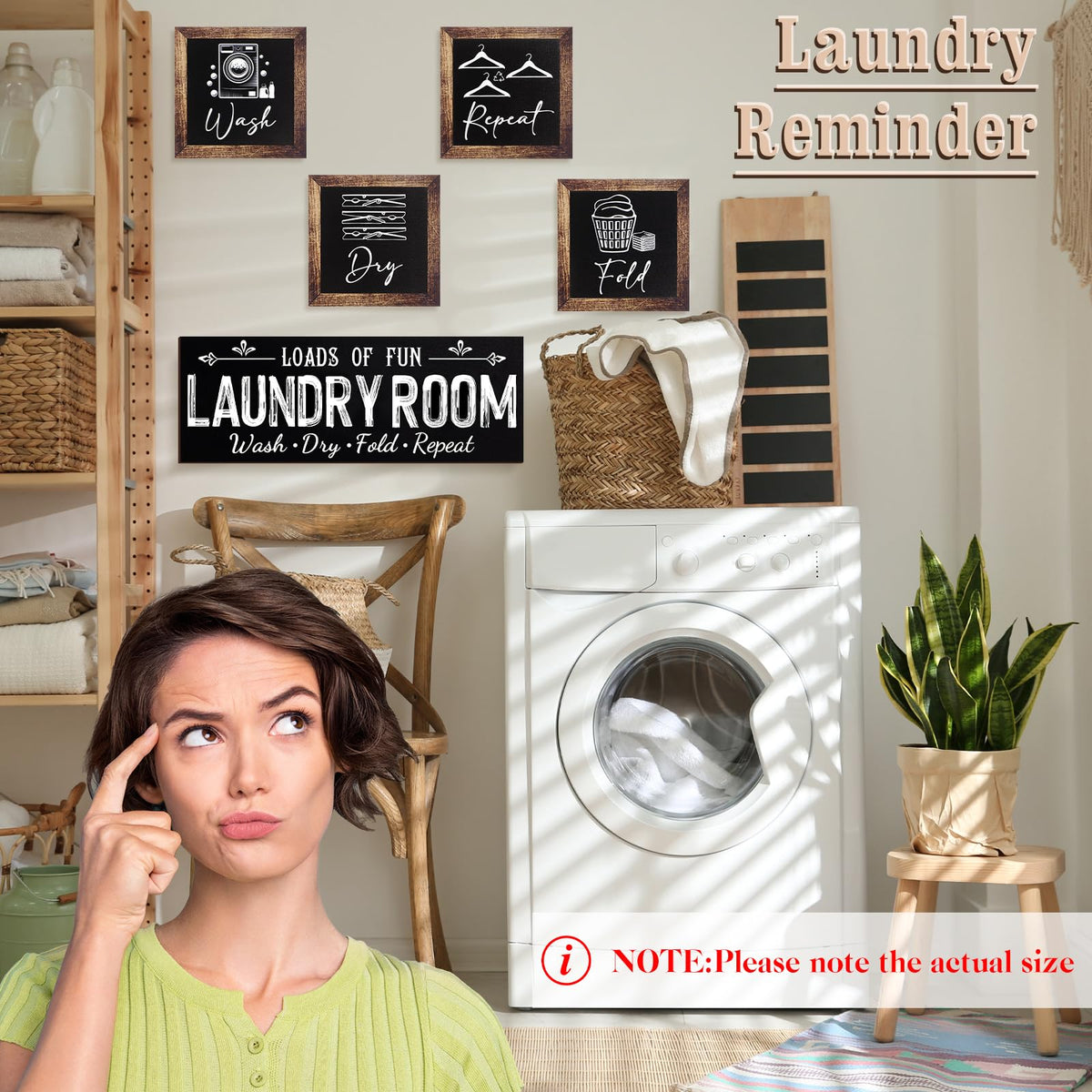 Yerliker mini repeat sign creates a farmhouse vibe on the wall.