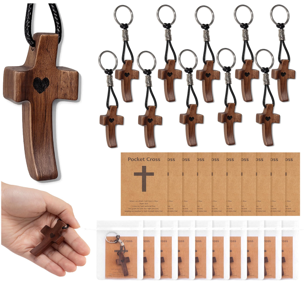 Yerose pocket cross fidget wooden, ideal for calm focus on the go.