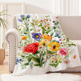 Yersion blanket featuring butterfly accent for relaxing evenings on sofa or bed.