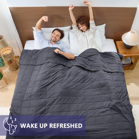 YesCool breathable grey fabric offers cooling comfort through the night.