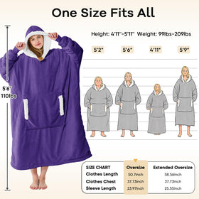 yescool gift ready lavender hoodie blanket for gifting