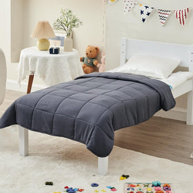 Yescool grey blanket ideal for bedtime routines and calm moments.