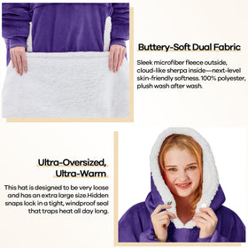 yescool oversized hooded blanket demonstrates versatility for home wear
