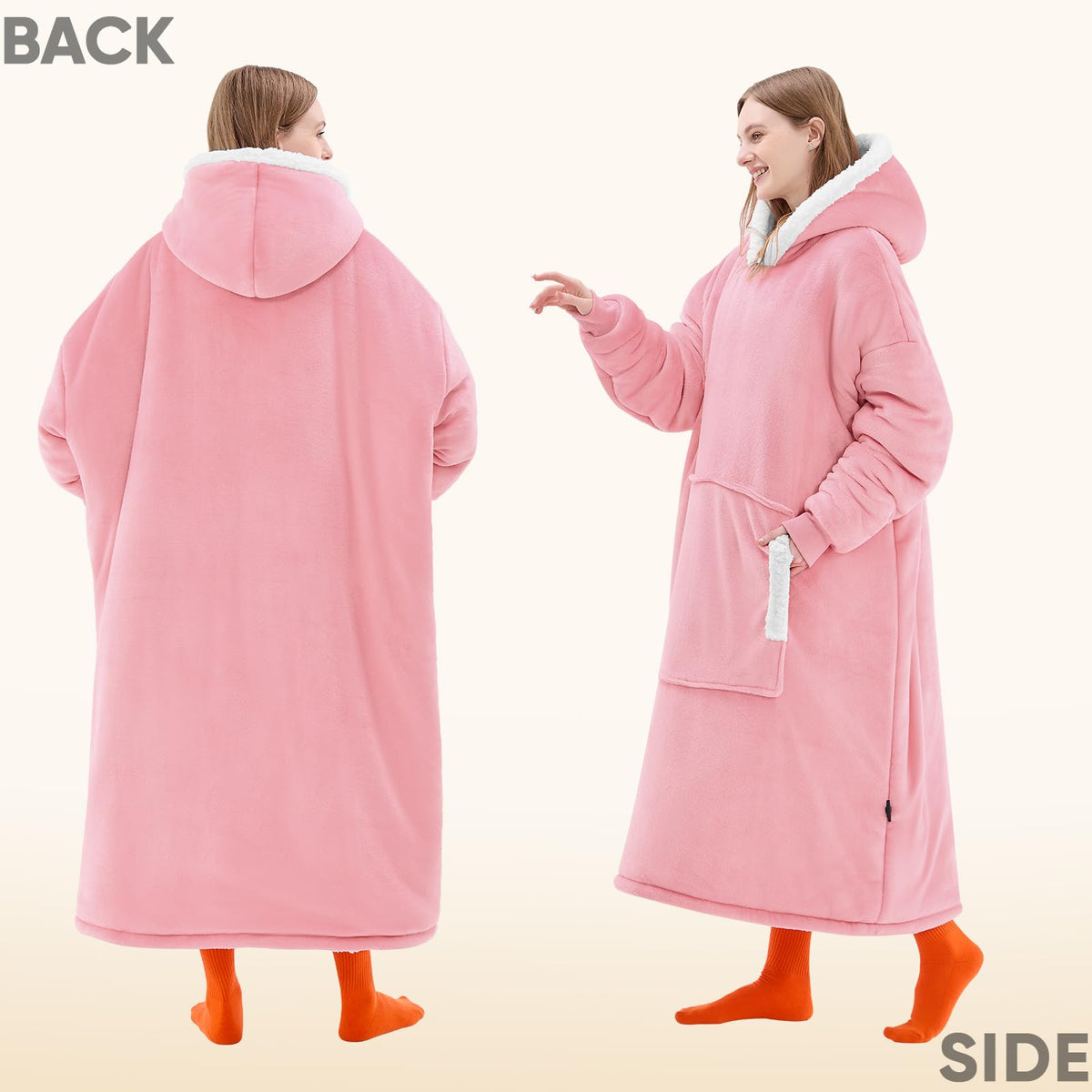 YesCool oversized hoodie length for full-body coverage