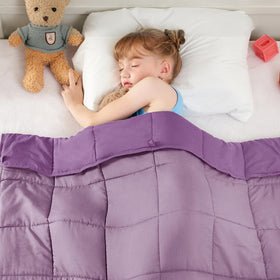 Yescool Purple Weighted Blanket close-up of beads for secure comfort