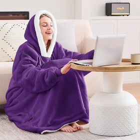 Machine washable Yescool blanket hoodie showing easy care and softness