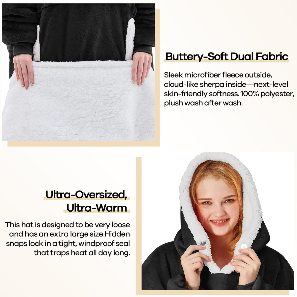 yescool wearable blanket hoodie worn by a woman demonstrates versatile home comfort.