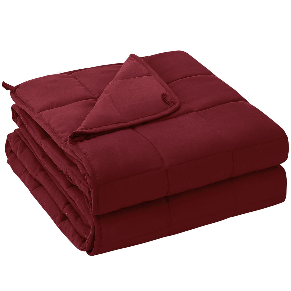 YesCool weighted blanket top-view on a bed creates a focused, personal sleep zone.