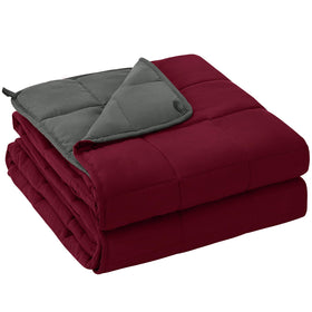 Yescool weighted blanket top view with even quilting for steady pressure at night